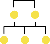 相続手続きを表すアイコン(相続図のイラスト)